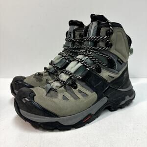 VERY GOOD Salomon Women's Quest 4 Gore-Tex Leather Hiking Boots Gray / Black 7